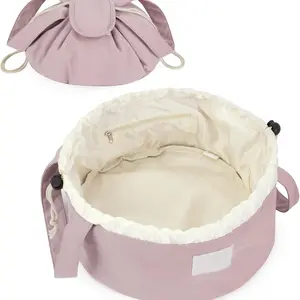 Large Capacity Waterproof Drawstring Makeup Bag, Multi-Color Options, Travel Cosmetic Organizer, Portable Washbag, Makeup Storage Bag, Makeup Organizer Pouch, Travel Cosmetic Bags, Perfect Gift for Girls