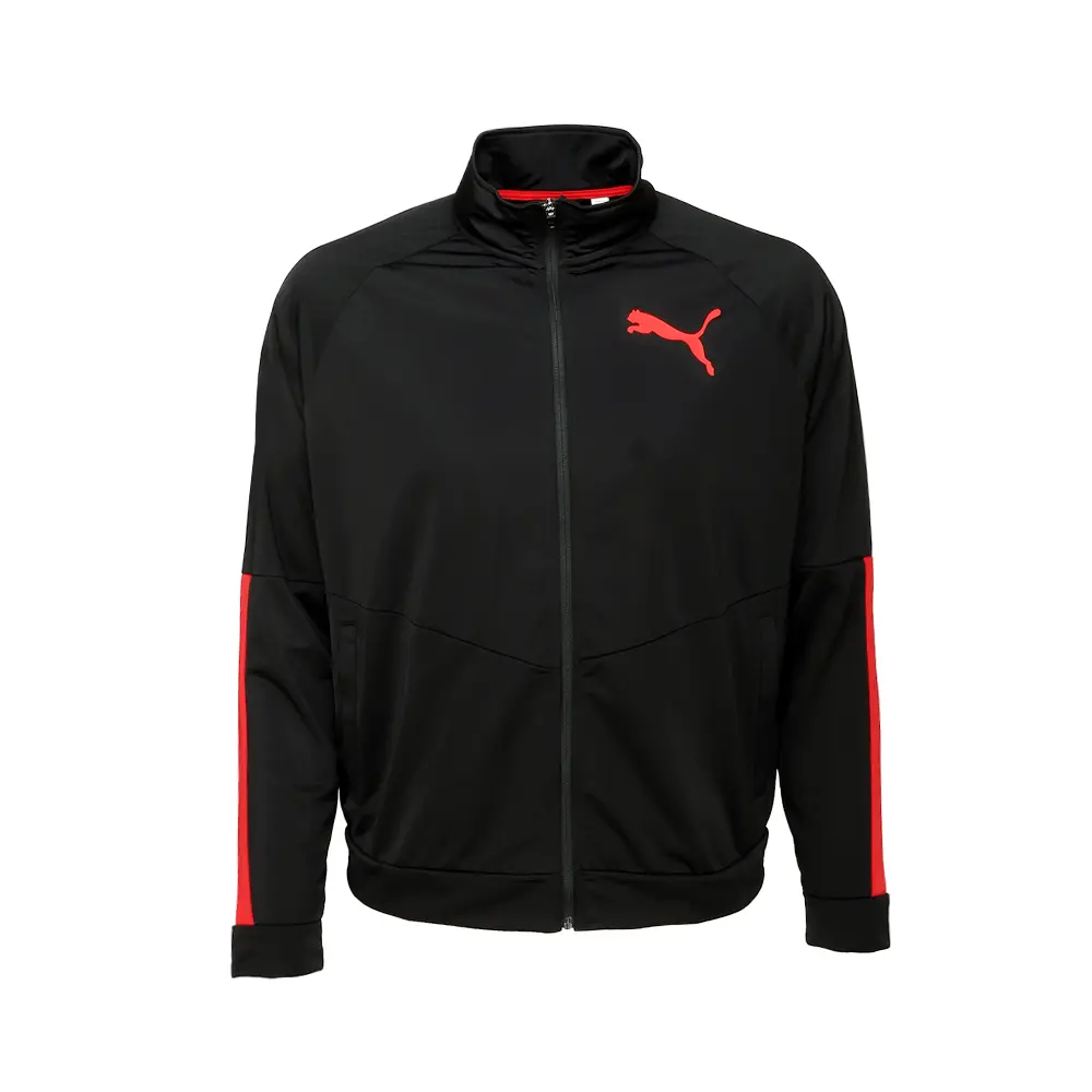 PUMA Mens Contrast 2.0  Athletic Outerwear Casual - Black, Red