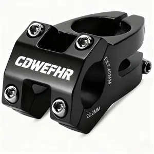 22.2mm Short Bike Stem 40mm Length Aluminum Alloy Handlebar Stem for MTB BMX E-Bikes (Black)2026
