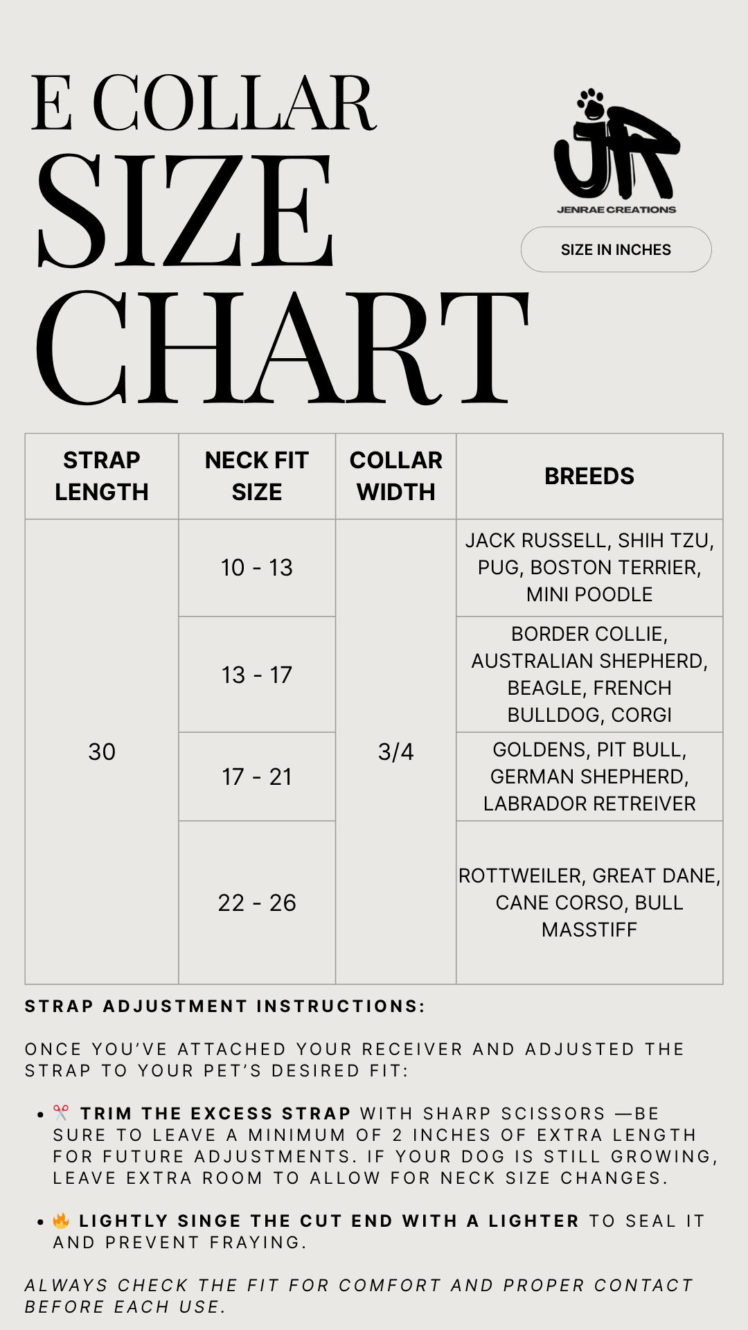 3/4" Replacement E-Collar Strap – Soft, Lightweight Polyester | Adjustable Fit 12"–26" Neck | Bark Brigade