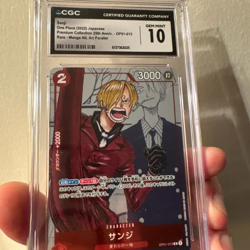 One Piece TCG Sanji Manga Premium Collection 25th anniversary Parallel OP01-013