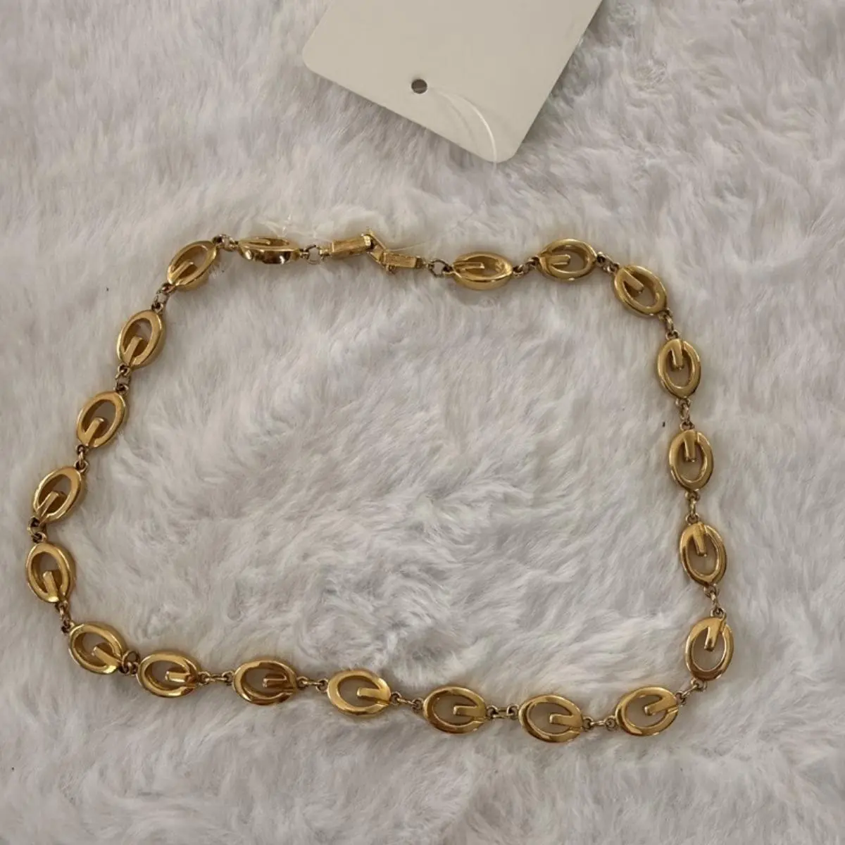 Pre-owned GIVENCHY As Shown Shoulder Bags Vintage Logo Link Necklace