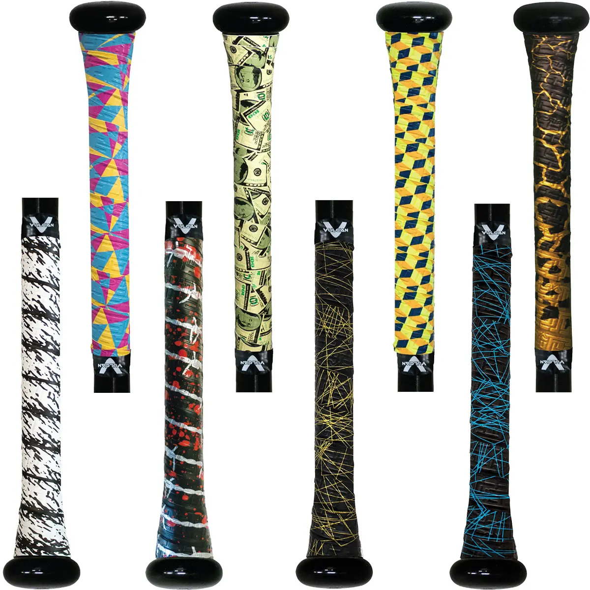 Vulcan Uncommon Series Baseball Bat Grip, 1.75mm Advanced Polymer Tape for Maximum Feel and Control in All Weather
