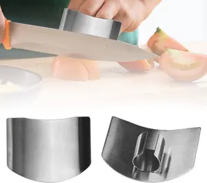 Stainless Steel Finger Guard, Multifunctional Finger Protector for Cutting Food Slicing, Premium Slicing Tool Guard, 2-Pack