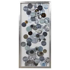 Kella Shadow Box Silver, Brown, Blue, And Green