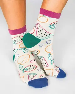 Favorite Fruits by Hannah Packer Socks Cotton Womenswear
