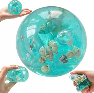 Squishy Stress Balls – Slow Rising Fidget Toys for Anxiety Relief, Squeeze Toys with Shells for Adults (1 Pcs)