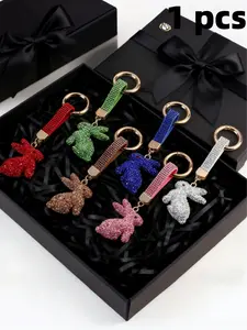 Easter Bunny Keychain Unique Design Personalizable Key Ring Unisex Multicolor Lightweight Luxurious Car Key Holder Phone Chain Perfect Holiday Gift Valentine's Day,lovers