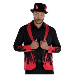 Black/Red Devil Flaming Jacket - Costume - Men - 3 Sizes