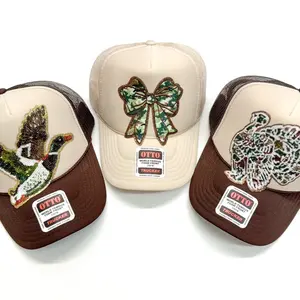 Mallard Duck, Turkey, Camo Bow, Hunting Otto Trucker Hat - Women