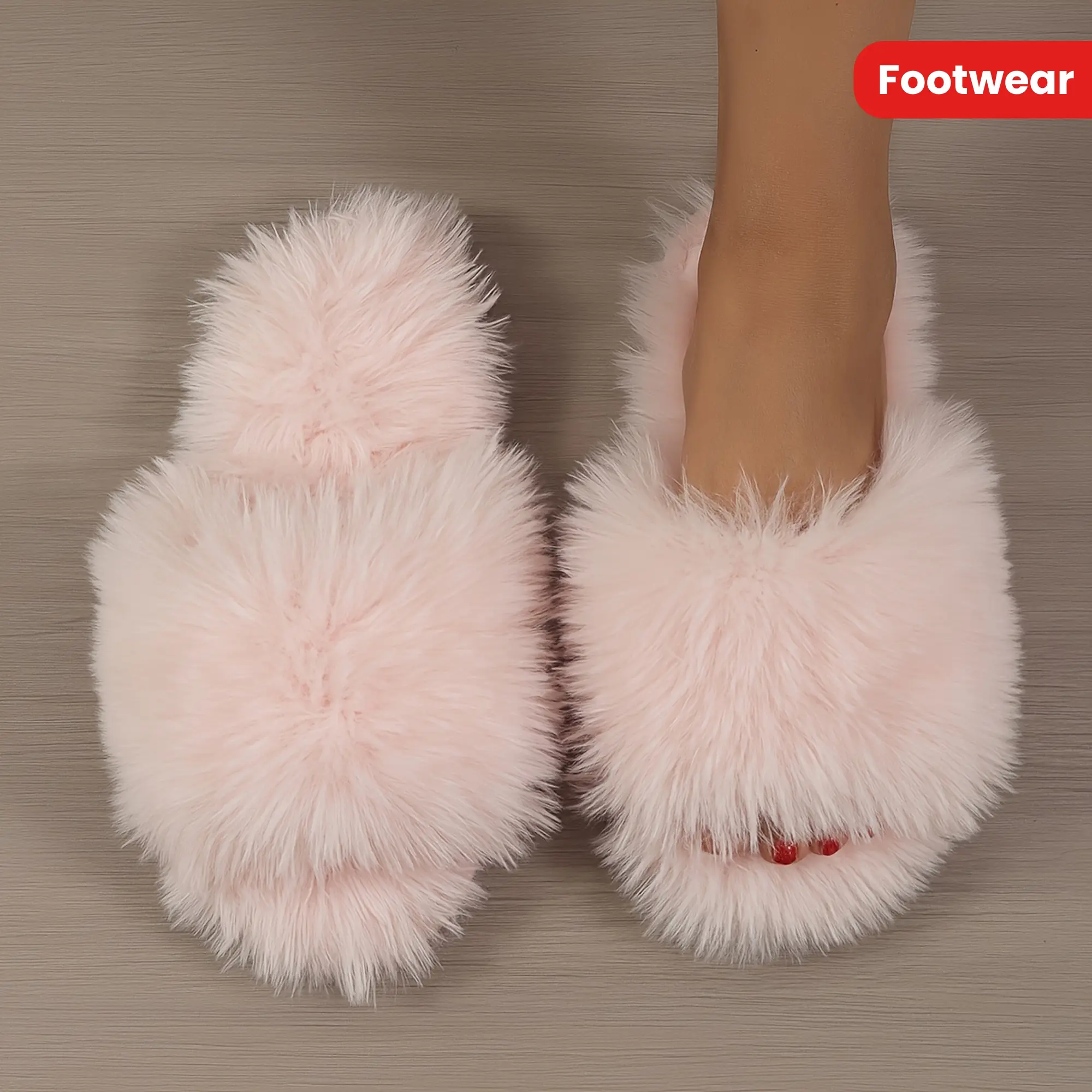 Women's Criss Cross Slippers, Cozy Plush Open Toe Slides, Trendy Fuzzy House Shoes with EVA Sole for Indoor Wear, Footwear, Fashion Slippers, Flat Slippers