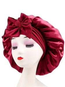 Women's Single Layer Night Sleeping Cap with Adjustable Ties, Fits Long and Curly Hair, Soft and Comfortable for Daily Use, Fashionable Birthday Gift for Girls