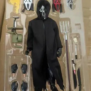 1/10 Scream KO Ghost Face Killer Articulated Action Figure Model Toy Statue Desktop Ornament Horror Movie Series Halloween Gifts