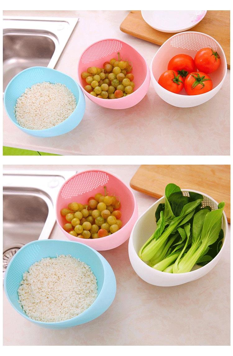 Household rice washing sieve