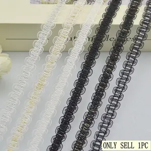 5meters/16.4ft New Fashion Lingerie Trim, Elegant S-Type Lace Edging, Perfect for Headwear Accessories, High-Quality Fabric Material