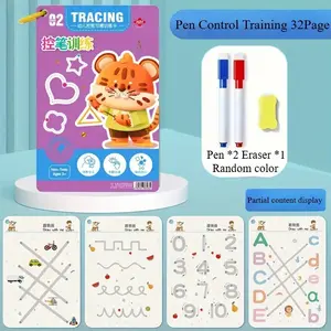 32-Page Reusable Magic Practice Notebook Set ✍️📚 - Brain Development & Educational Workbook for Writing/Drawing, Colorful Pages & Durable Binding, Black Friday Deal: Ideal Christmas/New Year Gift 🎁 Tracing Preschool Books