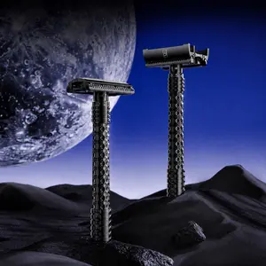 BAILI Boundless Manual Razor Vintage Double-Sided Men's Retro 9 Level Stepless Adjustment 5 Blades Premium Gift for Retro Lovers Shaving Tool