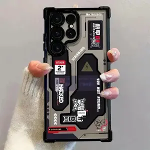 Phone Case for Samsung Galaxy S26 S25 S24 S23 S22 S21 FE Plus Ultra For iphone 17 16 15 14 13 12 11 17Air Plus Pro Promax Mecha-Style Graffiti Airbag Cover
