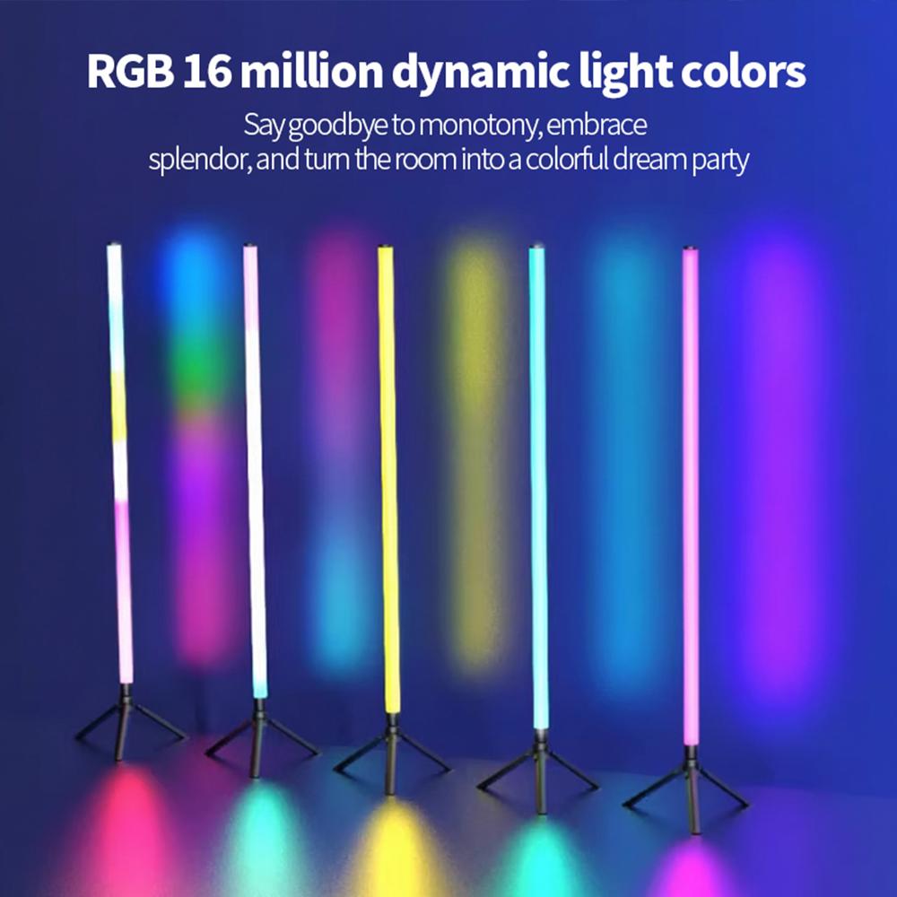 DAYBETTER 360° Standing LED Corner Lamp with Music Sync, Color Shift, Dual Control & Timer, 16M DIY Colors, Perfect for Living Room/Gaming Room, Smart RGB Floor Lamp