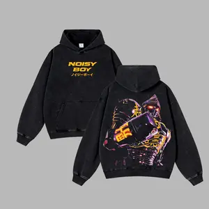 Noisy boy - Real Steel Edition Retro Unisex Acid Washed Hoodie, T-shirt, Super Hero Movie Man Clothes Cotton designer shirts Movie Shirt, graphic tees, men gifts, ,Graphic Streetwear T-shirt Crew Neck Graphic T-Shirt