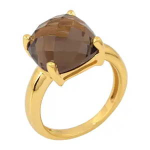 Affinity Gems Quartz Solitaire Ring,Sterling