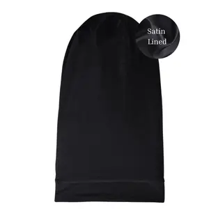 Satin Lined Dread Loc & Braid Cap - Extra Long Adjustable Band for Secure Fit & Comfort - Soft Satin Interior Protects Hair - Ideal for Nighttime or Daily Wear Dreadlock