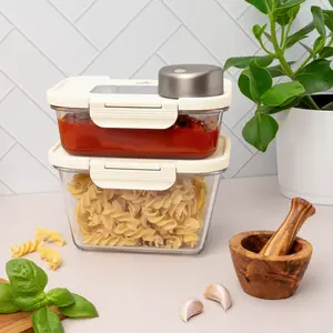 SEASON•SEAL Bundle Glass Container with Vacuum(1L+1M)