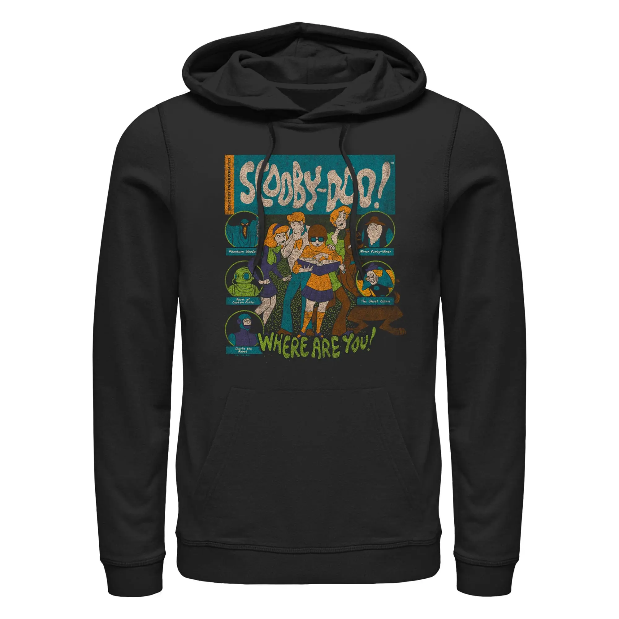 Men's Scooby Doo Where Are You Villains Pull Over Hoodie