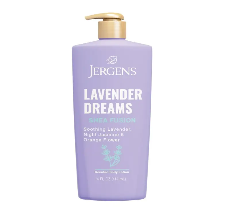 Jergens Shea Fusion Lavender Dreams Body Lotion, Moisturizer with Shea Butter & Vitamin E, 14 Fl Oz