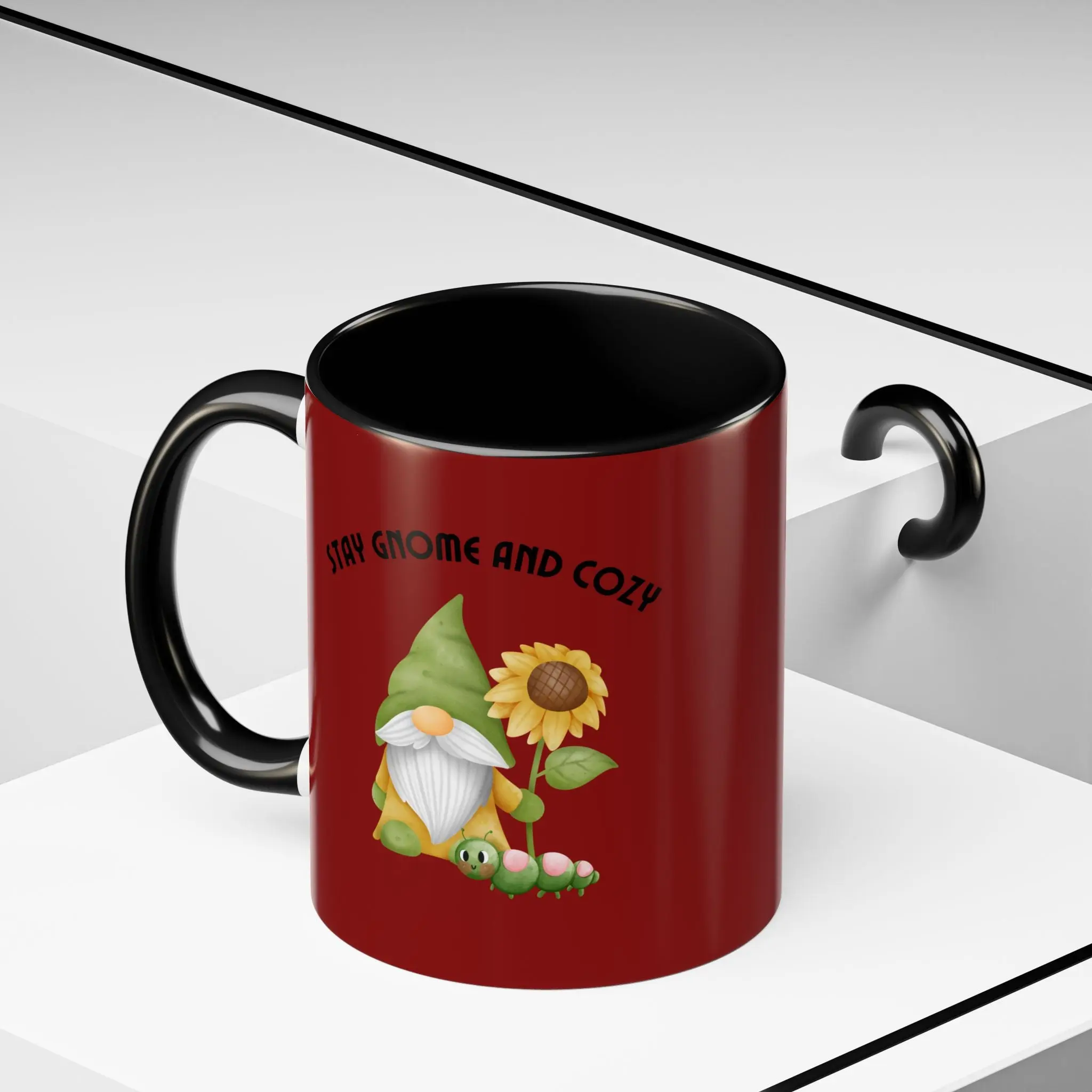 Garden Gnome Coffee Mug – Cute Gnome with Sunflower Accent