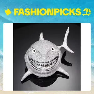 2260 Iced Out Shark Head Pendant Men's Statement Rapper Chain Bling Accessory with Trendy Edgy Look for Rappers and Stylish Men Mois Tennis Necklace Luminous Couple Necklace customizable with engraved letters, logos or patterns Iced Out JewelrySummervibes