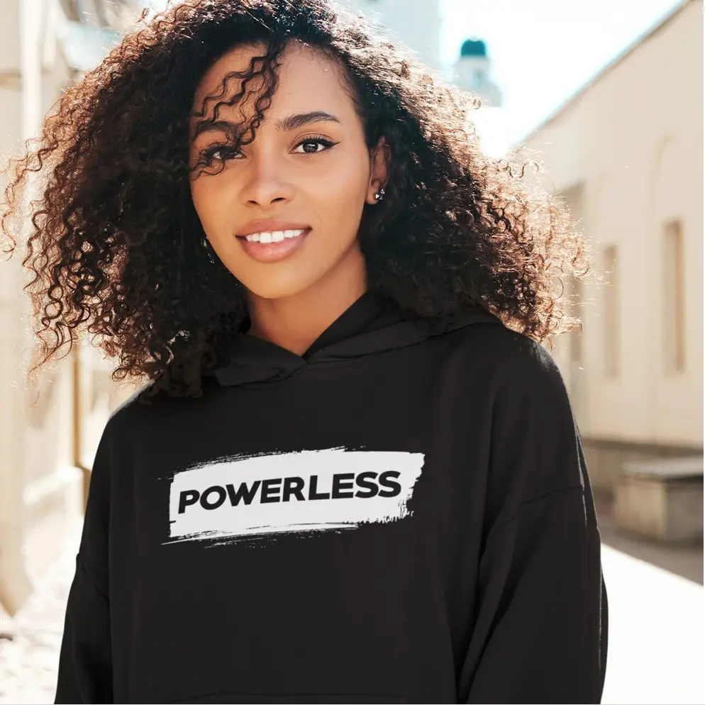 POWERLESS Hooded Sweatshirt - - Narcotics/Alcoholics Anonymous Clothing & Gifts - Recovery Hoodie