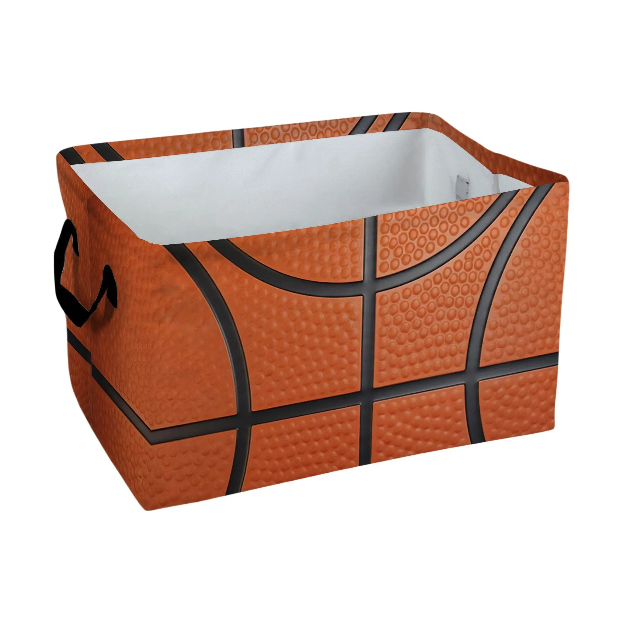 Basketball Pattern Storage Baskets Storage Boxes Home Decor Storage Clothes Organization And Storage Holiday Gifts， Laundry Hamper， Car Storage Basket Camping Picnic， Shelf Baskets， Organizer For Toys， Books， Laundry Baskets
