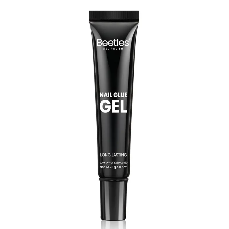Beetles 20g 3-in-1 Nail Glue Gel Tube - Solid Sculpting Formula, Strong Hold for Extensions & 3D Sculpting, UV Soak-Off, 3-in-1 Use for Long-Lasting Nail Art