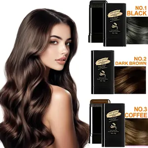 2-in-1 Root Touch-Up Stick, Instant Hair Color Stick for Gray Hair Coverage, Waterproof & Sweatproof Temporary Hair Dye Pen with Comb for Women and Men