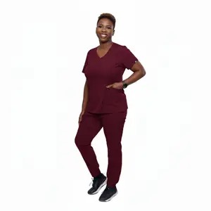 BHU Ladies Stretchable Straight Leg Medical Scrub Set