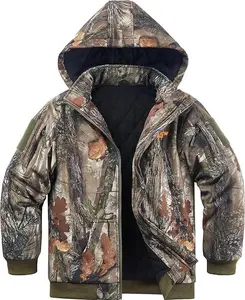 NEW VIEW Kids Camo Hunting Clothes Silent, Youth Hunting Jacket for Cold Winter, Camouflage Hunting Coat for Boys & Girls
