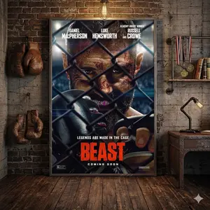 Beast (2026) Movie Poster Canvas Wall Art - Unframed Print - Movie Fans Collection - Room Decor - Birthday Gift