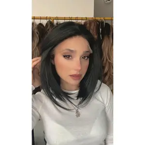 EllaRae | Mikaela Style Wig | Lace Front Free Parting Straight All Black Bob
