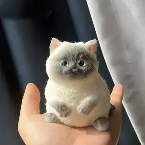 Cat Squeeze Toy, Soft Slow Bounce Sensory Toy, Ventilation Relaxation Tool, Durable Unique Design, Perfect for Office Desk, Birthday Gift, Kawaii Squishies, Mochi Squishy, Stress Relief Squishy