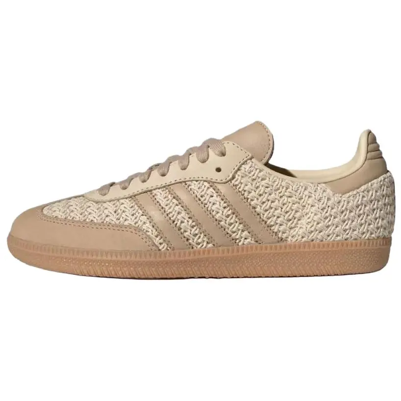 Adidas Samba OG Crochet Pack Sand Strata Minimalist Comfort Low Top Skate Shoes Magic Beige Gum Women's JR9446