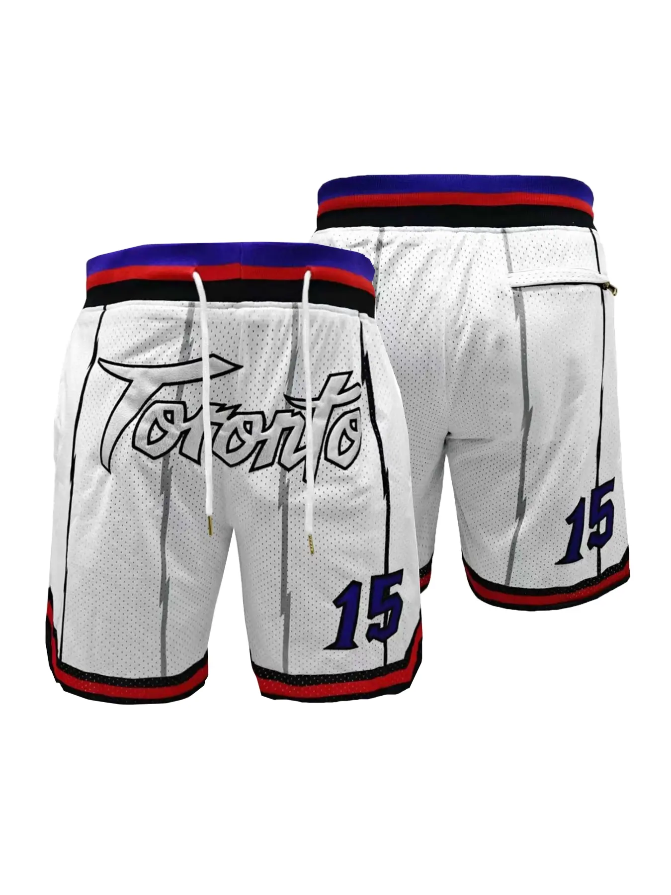 Men's Toronto Letter & Number Embroidery Pocket Sports Shorts, Active Shorts, Athletic Shorts, Sweat Shorts, Breathable Workout Shorts, Casual Breathable Quick Drying Elastic Waist Basketball Shorts, Embroidered Shorts