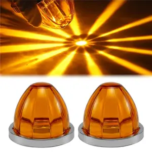 2PCS Watermelon Lights  LED Side Marker Indicator Turn Signal Brake Lamp Semi Truck Trailer Under Glow Wheel Lights For Truck