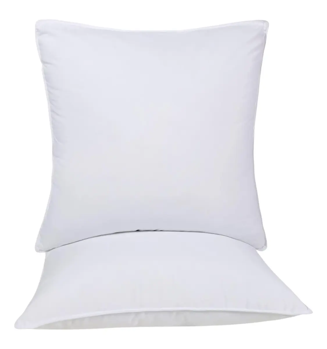 HomeRoots 526448 European-Size Dual-Purpose Microfibre Hypoallergenic Standard Pillows - Set of 2, Cozy Sleep Down Alternative, Machine-Washable