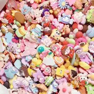 60Pcs Slime Charms Mixed Flat Back Resin Charm Set,Cute Cartoon Charms Decorations for DIY Craft Phone Cases Nails Scrapbooking