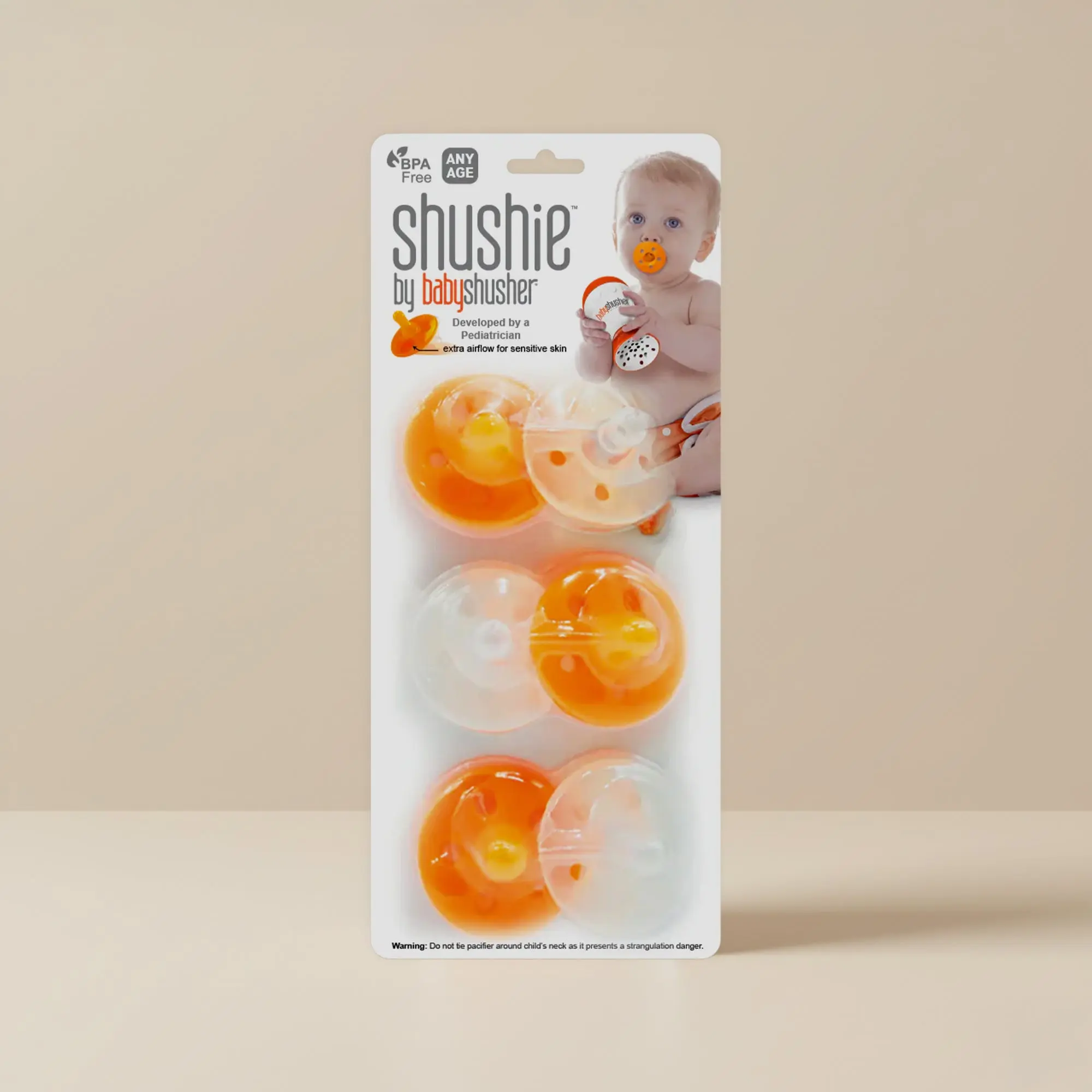 Shushie Silicone Pacifier by Baby Shusher – Hospital-Grade, BPA-Free Pacifiers for Newborns & Babies