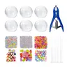 DIY Handmade Stress Relief Ball Squishy Maker Kit, Candy Series, Includes 6 Accessories, 6 Transparent Balls, Craft Tools, Perfect for Gifts