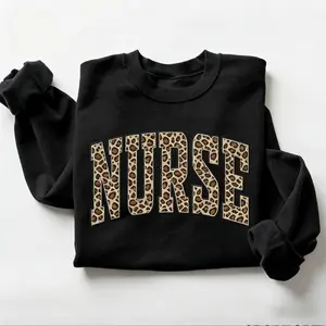 Leopard Nurse Sweatshirt, RN Shirt, Cute Nurses Shirt, Nurse Life Shirt, Nursing School Crewneck, Registered Nurse Hoodie, Nurse Gifts, For Women Men