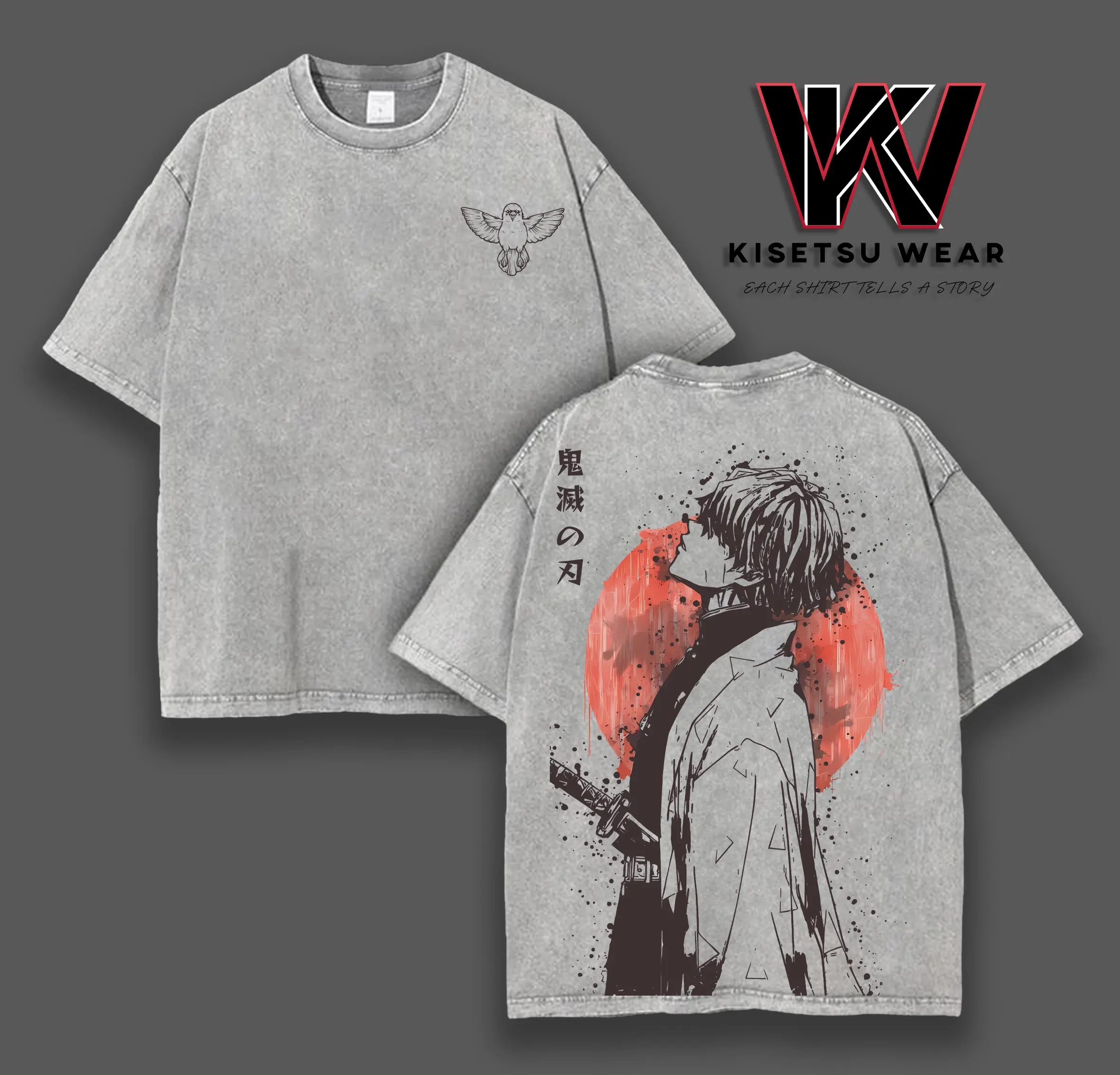 Retro Vintage Limited Zenitsu Agatsuma Demon Slayer Anime Double Printed Washed Tee Unisex Oversize Anime Manga Washed Lightweight Cotton T-Shirt Gift For Anime Fan Casual Style
