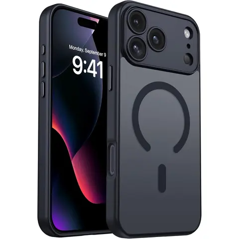 Magnetic phone Case for iPhone 18 pro max,17/16/15/14 Plus, 13/12 Pro Max - Upgraded Full Camera Protection, phone cases for iphone 17 pro max,MagSafe-Compatible, Translucent Matte, Drop/Shockproof Handheld Cellphone Cover